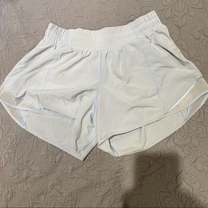 Tall Light Blue Lululemon Hotty Hot Shorts